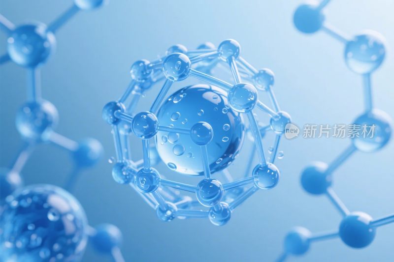 分子结构科学插画