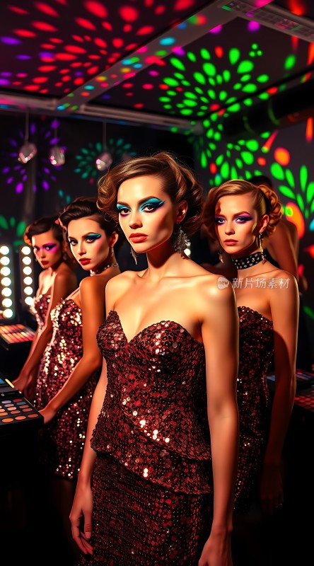 霓虹灯光下红裙舞者闪耀登场