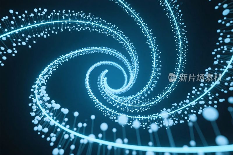 蓝色螺旋光效图