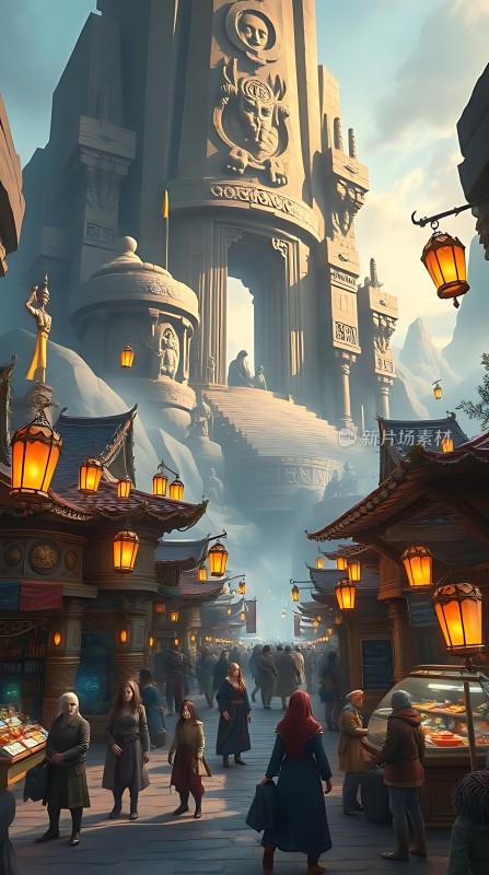 古风集市繁华景象