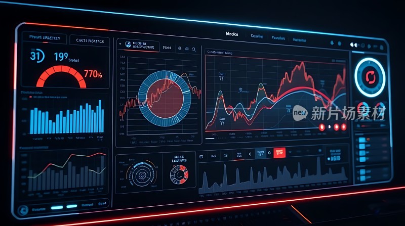 未来数据分析界面科技感十足