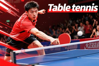 乒乓球比赛瞬间