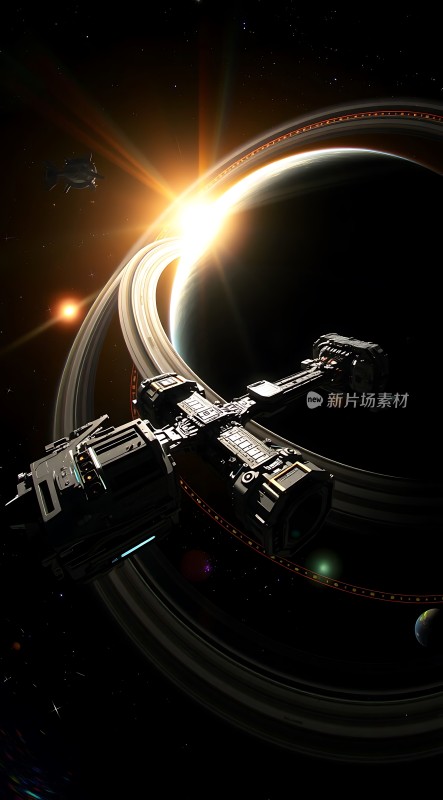 太空探索星际飞船与神秘星球