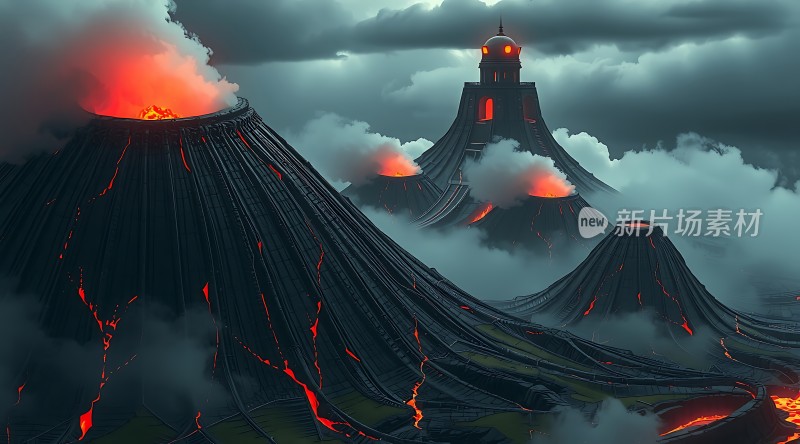 熔岩火山群奇景