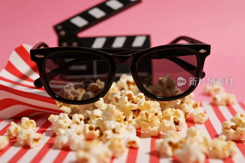 影视观影道具爆米花墨镜