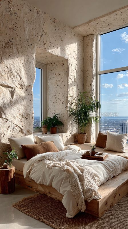 温馨自然风卧室窗边景观