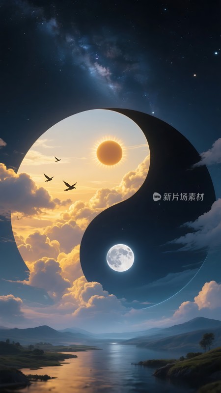 阴阳太极日月同辉