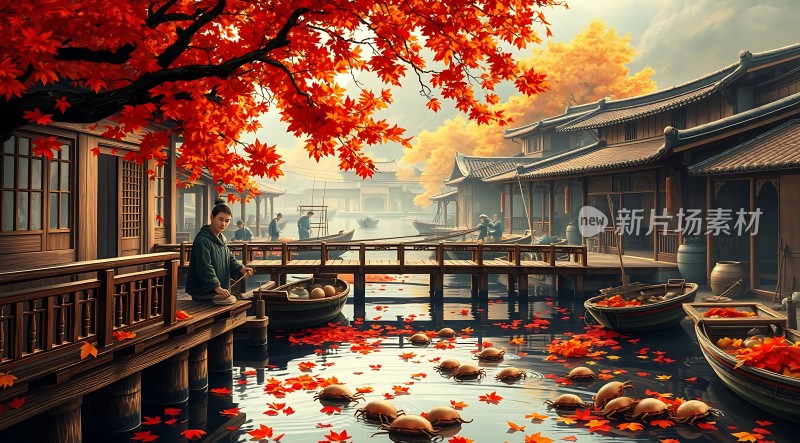 秋日古街水乡情