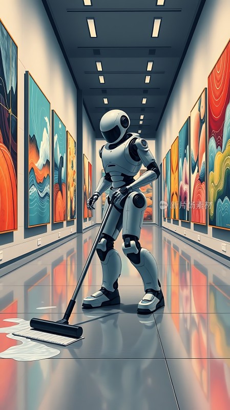 机器人清洁员的艺术馆之旅