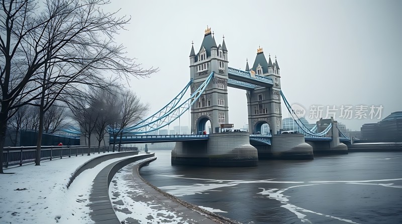 伦敦塔桥雪景