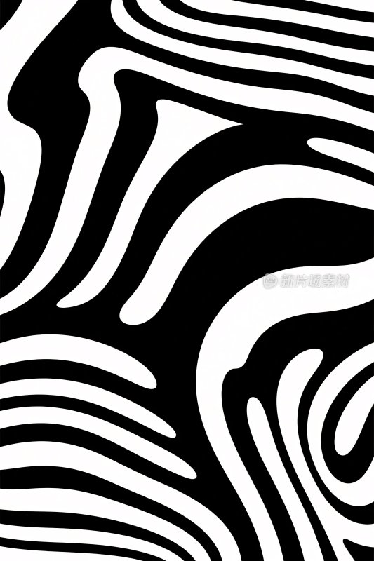 黑白抽象线条图案