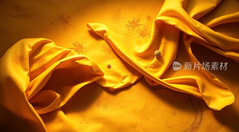 金色布料上的两颗纽扣