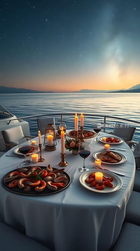 星空下浪漫晚餐