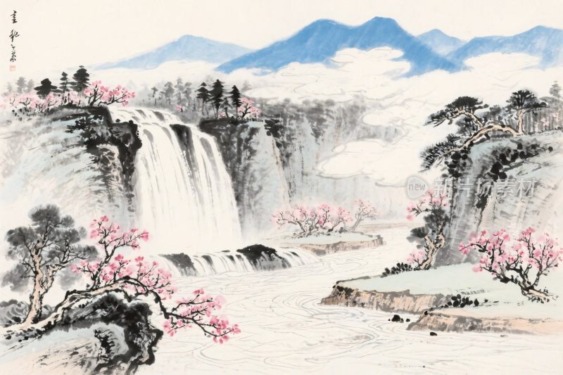 山水国画风景图