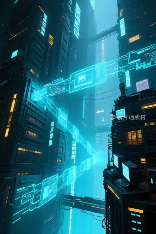 未来科幻城市插画