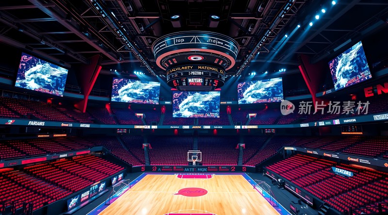 新片场素材篮球馆内景