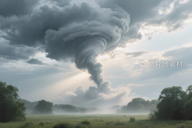 龙卷风与乌云自然风景