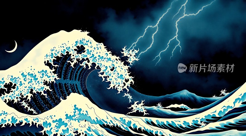 夜幕下的惊涛骇浪