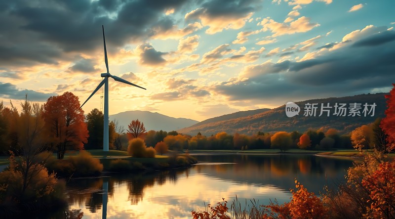 风车湖畔秋色浓