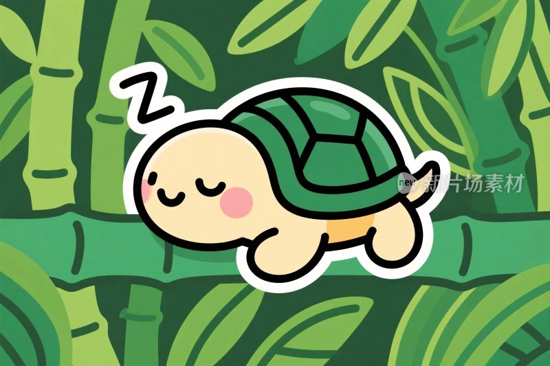 可爱小乌龟卡通插画
