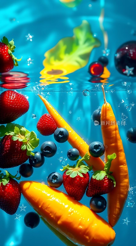 水果蔬菜水下派对