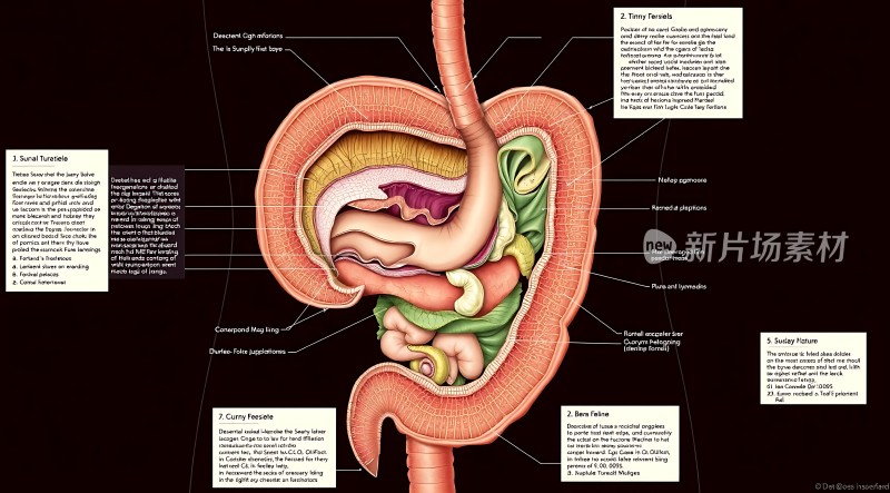 人体消化系统解剖图