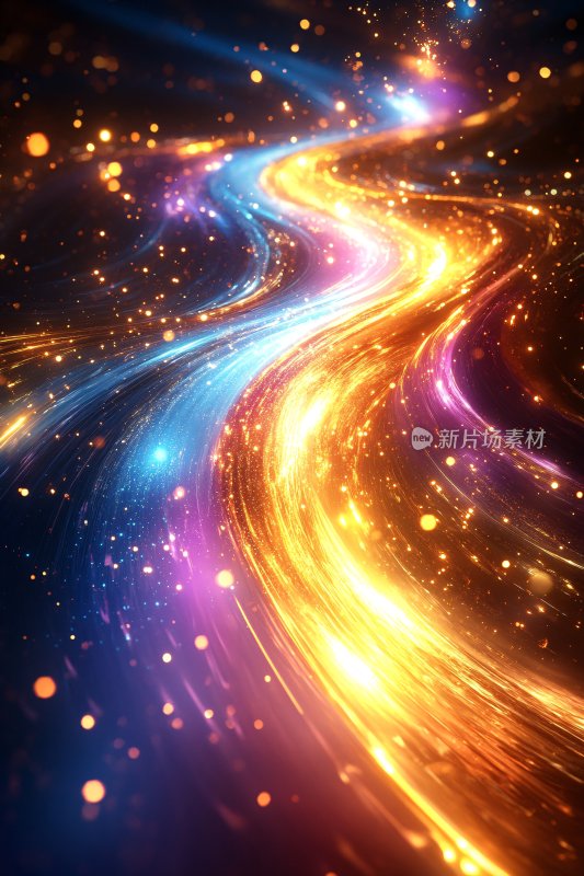 绚丽动感的光线流动背景