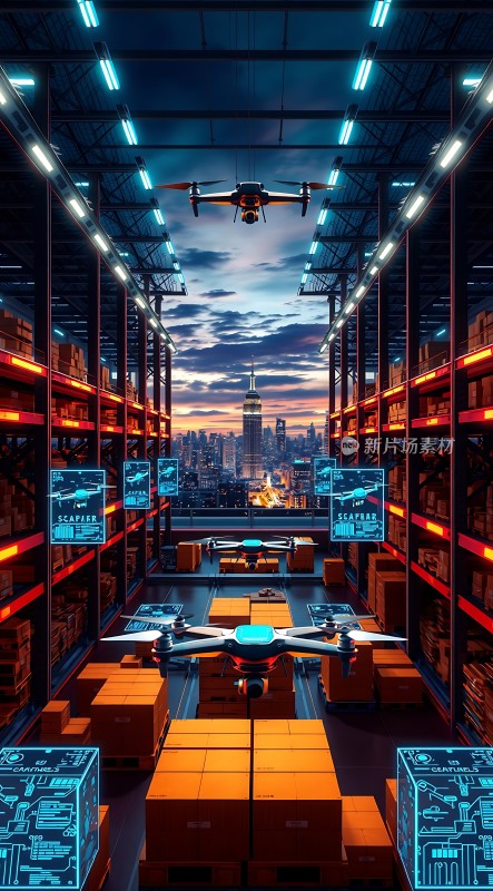 智能仓库未来物流中心