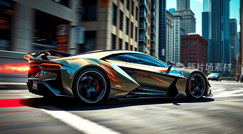 未来座驾都市街头疾驰的超跑