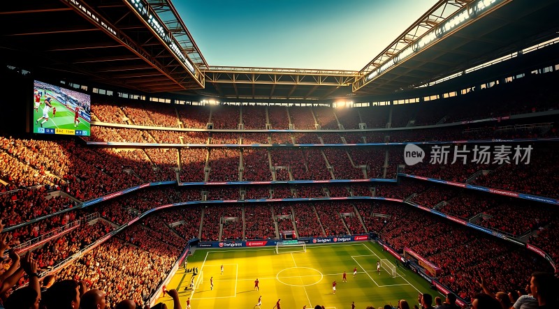 新片场素材 热血足球赛现场