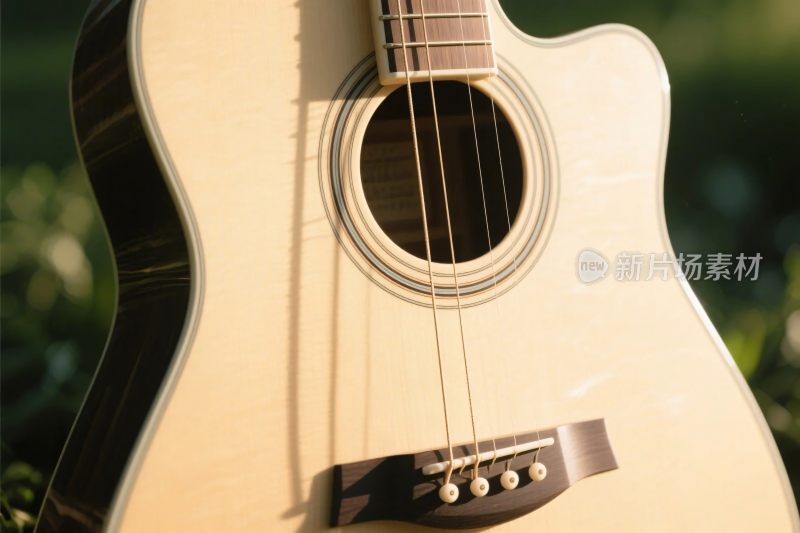 浅色吉他特写