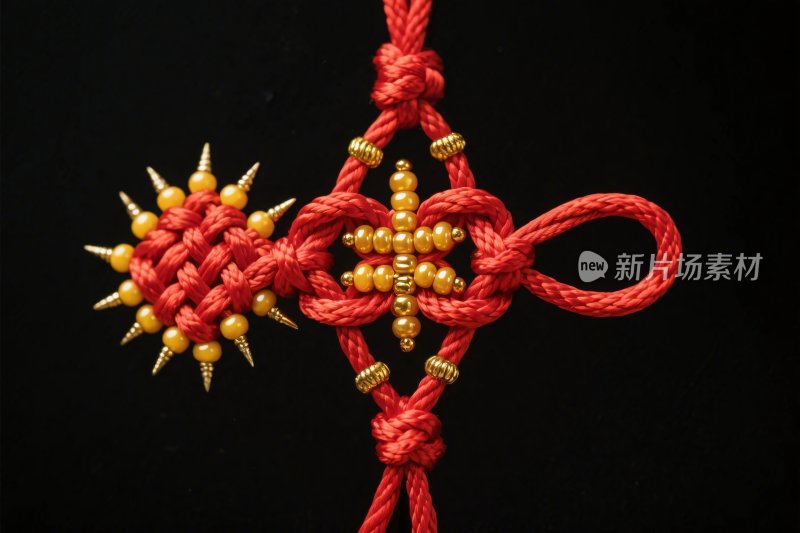 传统红绳吉祥结饰