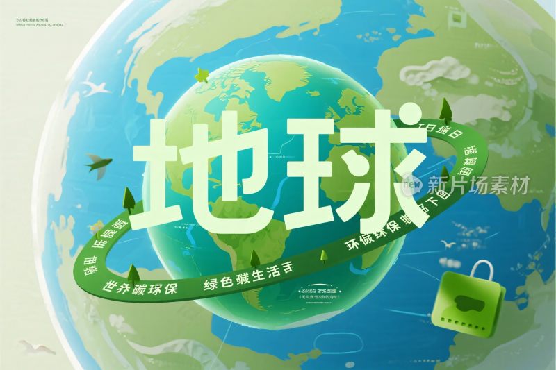 地球环保插画