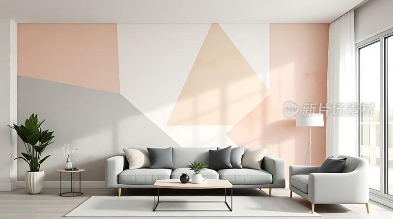 现代简约客厅设计色彩搭配和谐家具简洁大方