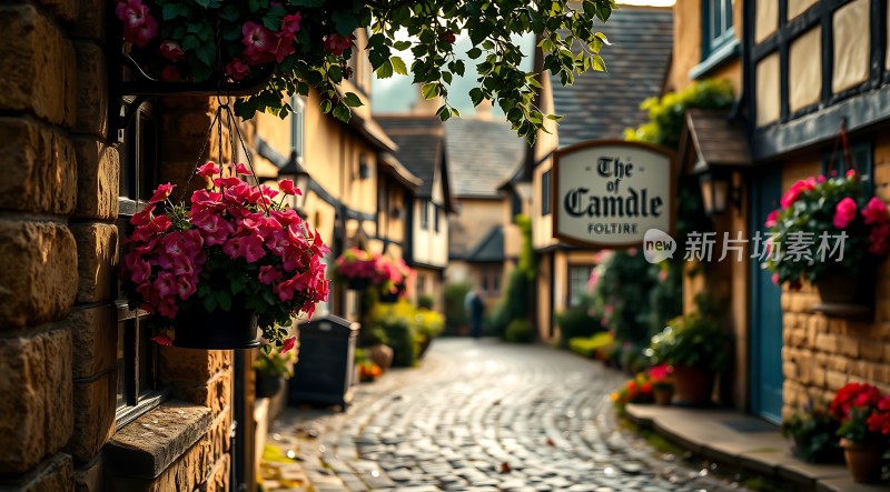 阳光下的古街风情