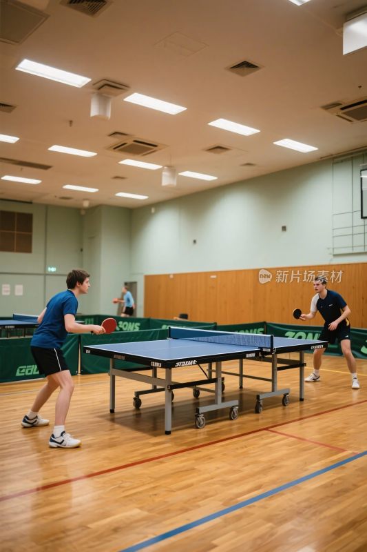 室内乒乓球场景