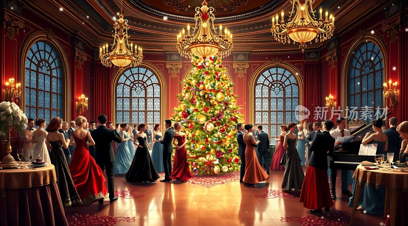 圣诞舞会上的华丽盛宴