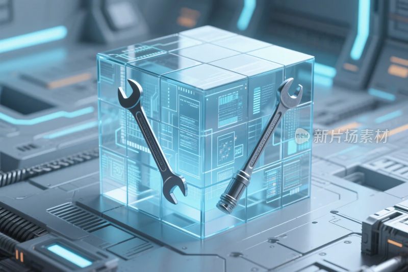 科技透明立方体