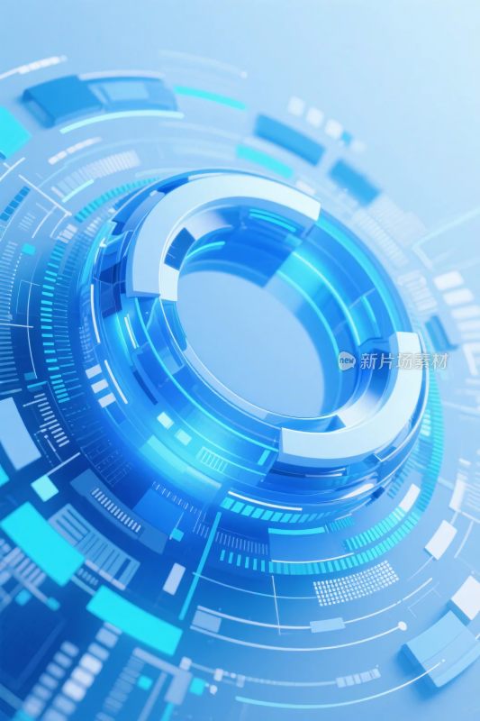 科技环形界面插画