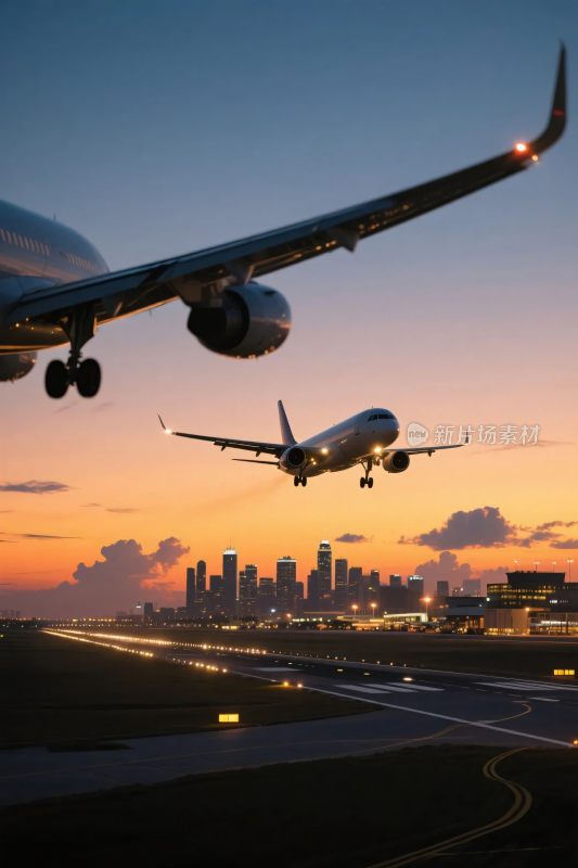 机场飞机起降场景