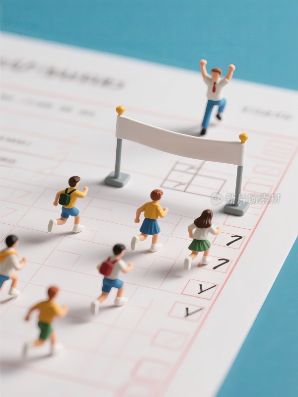 答题试卷卡上，微缩的高考学生冲刺终点