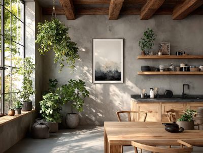 室内绿植装饰的温馨角落