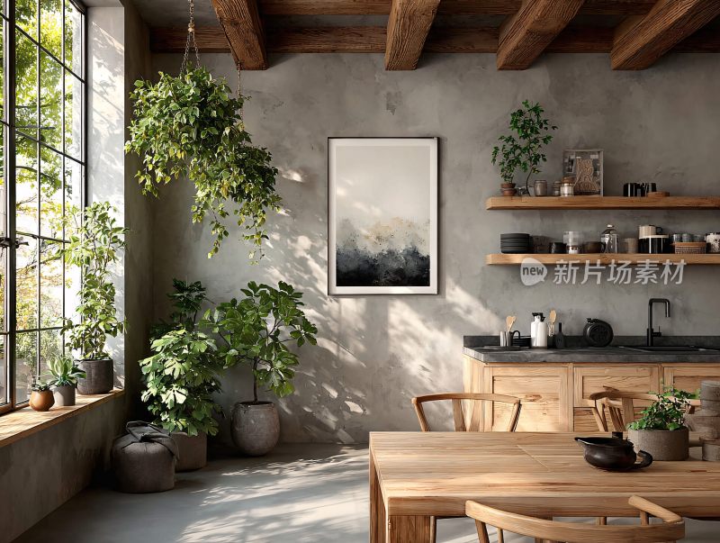 室内绿植装饰的温馨角落