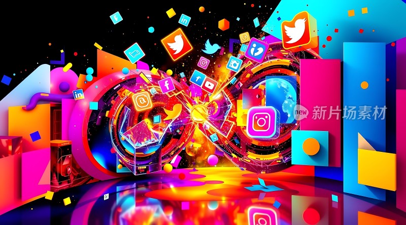 社交媒体无限循环