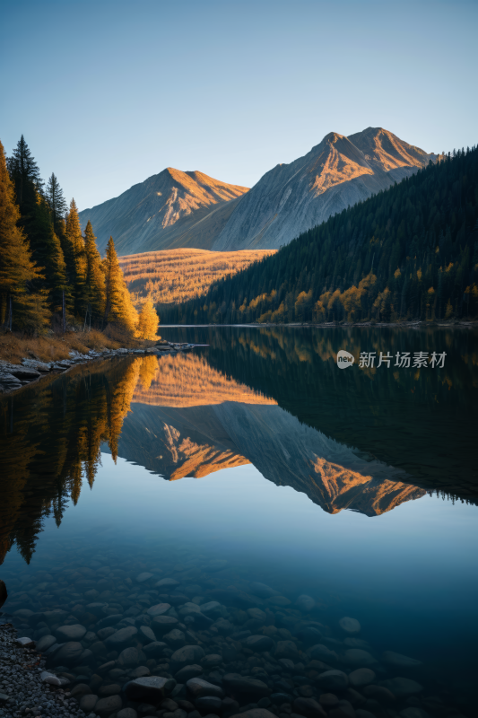 远处的一座山脉高清风景摄影图片