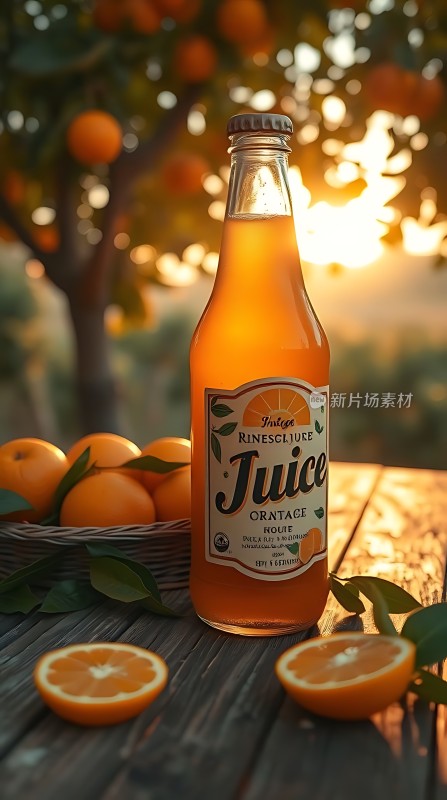 阳光下的橙汁时光