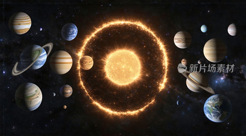 太阳系行星环绕太阳