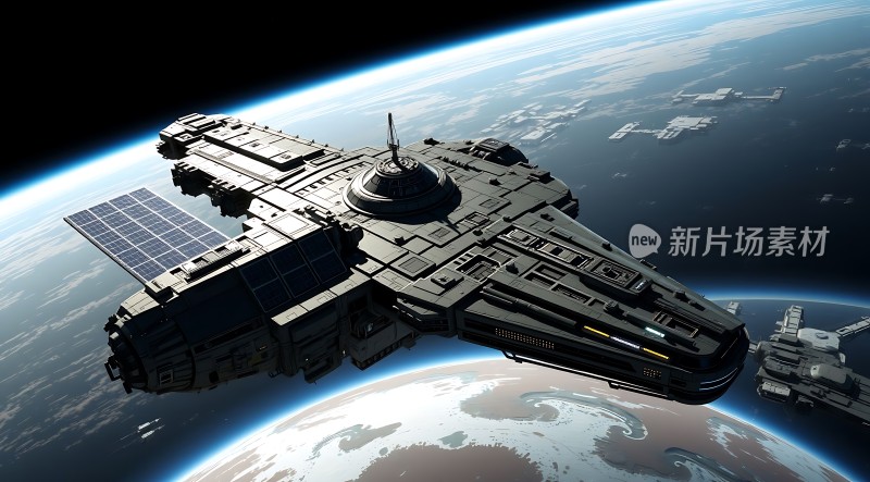 星际飞船遨游宇宙