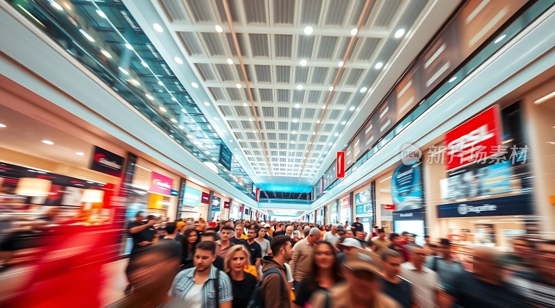 商场人潮涌动热闹非凡