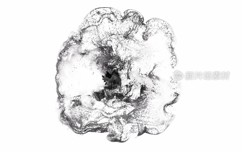 流动的水墨粒子3D渲染